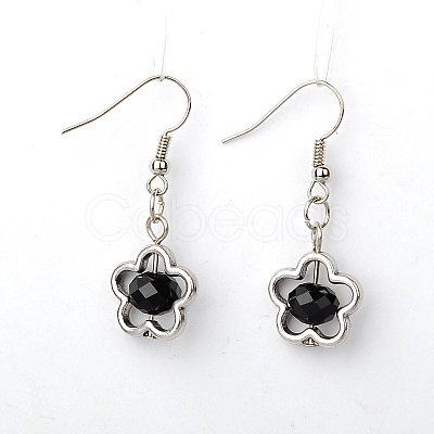 Glass Earrings EJEW-JE00918-1