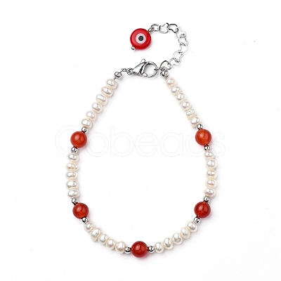 Natural Gemstone Beaded Bracelets BJEW-JB05313-1