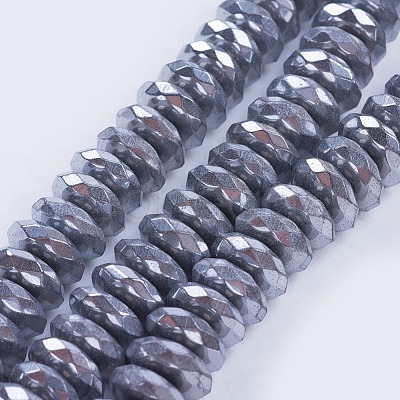 Electroplate Non-magnetic Synthetic Hematite Beads Strands G-I195-10mm-05-1