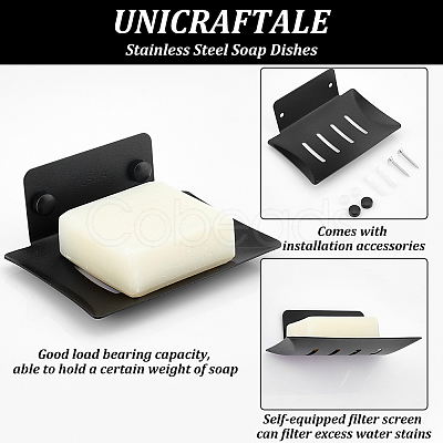 Unicraftale 304 Stainless Steel Soap Dishes AJEW-UN0001-24EB-1