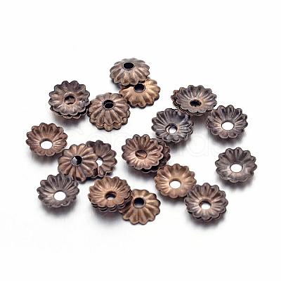 Antique Bronze Iron Flower Bead Caps X-IFIN-D023-AB-NF-1