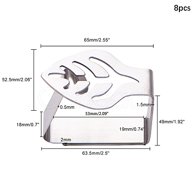 Stainless Steel Tablecloth Clips TOOL-WH0119-09-1