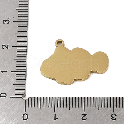 304 Stainless Steel Pendants STAS-C095-23G-1