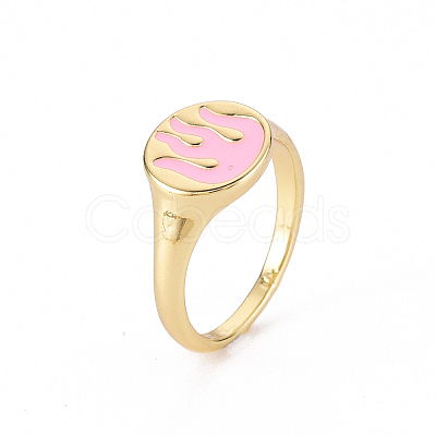 Alloy Enamel Wide Band Rings RJEW-N034-002A-RS-1