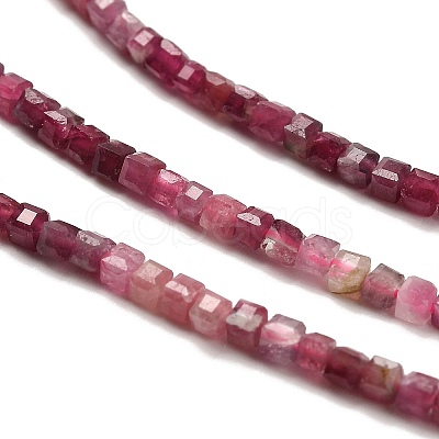 Gradient Color Natural Pink Tourmaline Beads Strands G-K373-A03-01-1