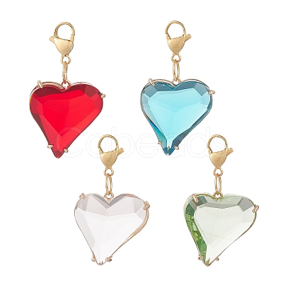 K9 Glass Pendants Decorations HJEW-JM00870-1