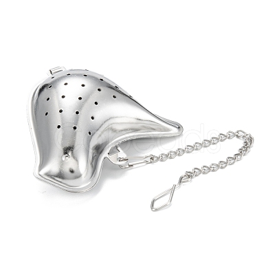 Tarnish Resistant Chick Shape Tea Infuser AJEW-P091-02P-1