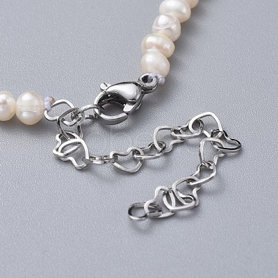 Natural Freshwater Pearl Beads Bracelets BJEW-JB04618-1