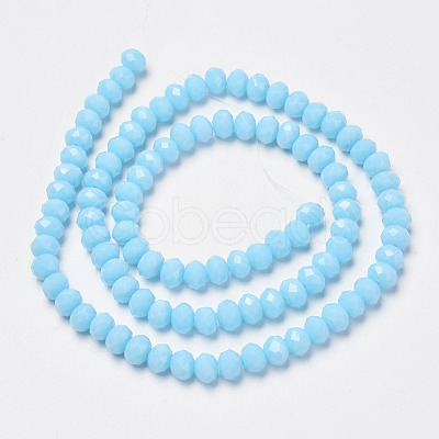 Opaque Solid Color Glass Beads Strands X-EGLA-A034-P8mm-D08-1