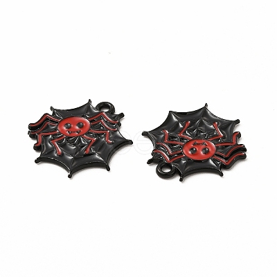 Rack Plating Halloween Alloy Enamel Pendants FIND-G054-16EB-01-1