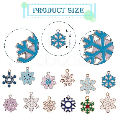 48Pcs 12 Style Alloy Pendants ENAM-SZ0002-30-1