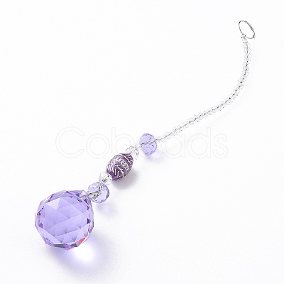 Crystal Teardrop Beaded Wall Hanging Decoration Pendant Decoration HJEW-G019-01C-1