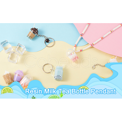 Fashewelry 32Pcs 16 Style Imitation Bubble Tea & Ice Cream Resin Pendants RESI-FW0001-07-1