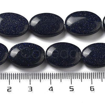 Synthetic Blue Goldstone Beads Strands G-P528-M02-01-1