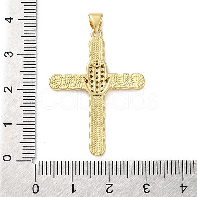 Brass Micro Pave Clear Cubic Zirconia Pendants KK-A212-06E-G-1