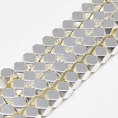 Electroplate Non-magnetic Synthetic Hematite Beads Strands G-Q465-31S-1