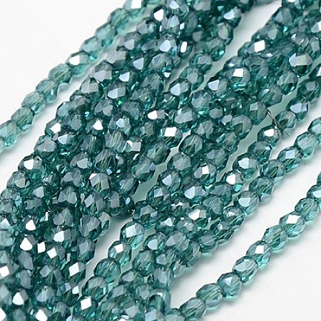 Electroplate Glass Beads Strands EGLA-F001-F12-1