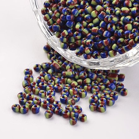 8/0 Opaque Colours Seep Glass Beads X-SEED-M007-30-1