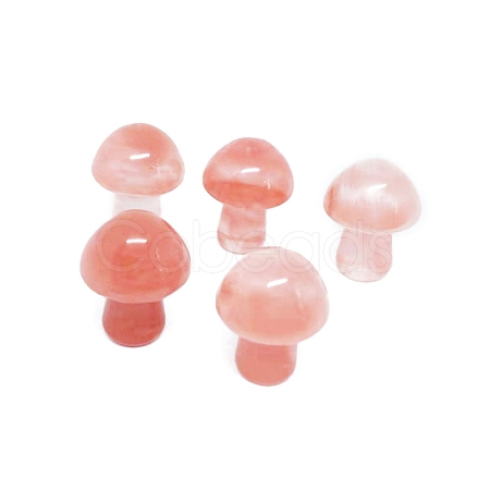 Watermelon Stone Glass Mushroom Figurines PW-WG12900-01-1