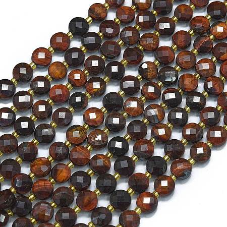 Dyed Natural Red Tiger Eye Beads Strands G-K389-B45-01-1