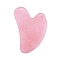 Natural Rose Quartz Gua Sha Boards, Heart, 83x53mm