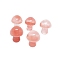 Watermelon Stone Glass Mushroom Figurines, for Home Office Desktop Feng Shui Ornament, 20mm