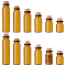 AHADERMAKER 30 Sets 6 Styles Glass Bead Containers, with Cork Stopper, Wishing Bottle, Peru, 2.15~2.2x3.8~5cm, 5 sets/style