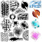 Custom PVC Plastic Clear Stamps, for DIY Scrapbooking, Photo Album Decorative, Cards Making, Stamp Sheets, Film Frame, Mixed Shapes, 160x110x3mm