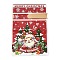 Christmas Santa Claus Plastic Packing Pouches Drawstring Bags, Rectangle, Crimson, 17.5x12x0.01cm