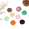 Woolen Fabric Cabochons, Flat Round, Mixed Color, 27mm