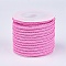 Braided Steel Wire Rope Cord, Pearl Pink, 3mm, about 5.46 yards(5m)/roll