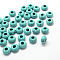 Synthetic Turquoise European Large Hole Beads, Rondelle, 13~14x7~8mm, Hole: 5mm