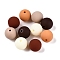 Rubberized Style Imitated Silicone Acrylic Beads, Round, Mixed Color, 11.5x11mm, Hole: 1.8mm