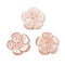 Natural Pink Shell Carved Beads, Flower, 10x2mm, Hole: 1mm