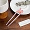 Cellulose Acetate Hair Forks, with Plastic Imitation Pearls, Hair Accessories for Woman Girls, Rabbit, Pink, 150mm