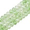 Transparent Glass Beads Strands, Faceted(32 Facets), Rondelle<P>Please Note: Because these beads are made in different batches, the color could be slightly different from one batch of beads to the next, Pale Green, 10x7.5mm, Hole: 1.4mm, about 65pcs/strand, 19.49''(49.5cm)