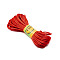 Polyester Rattail Satin Cord, for Chinese Knotting, Round, Red, 3mm, about 10.94 Yards(10m)/Bundle