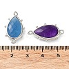 Dyed Natural Jade Connector Charms G-G012-05P-D-3