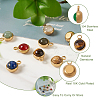 Fashewelry 8Pcs 8 Styles Natural Gemstone Pendants G-FW0001-29-13