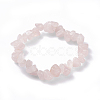 Natural Rose Quartz Stretch Bracelets BJEW-G615-03-2