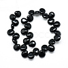 Natural Black Stone Beads Strands X-G-T005-01-2