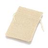 Polyester Imitation Burlap Packing Pouches Drawstring Bags ABAG-R005-9x12-13-2