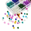 540Pcs 12 Colors Spray Painted Crackle Glass Beads Strands CCG-YW0001-08-4