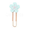 Polyester Embroidered Flower Bookmarks AJEW-JK00280-2