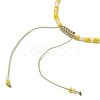 Natural Mixed Gemstone & Seed Braided Bead Bracelet BJEW-JB09613-5