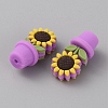 Sunflower Flowerpot Food Grade Eco-Friendly Silicone Beads SIL-TAC0002-20F-2