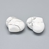 Natural Howlite Heart Palm Stone G-F637-11J-2