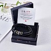 Word Love You Forever Braided Leather Triple Layer Multi-strand Bracelet JB750A-2