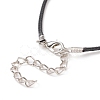 4Pcs 4 Style Natural & Synthetic Mixed Gemstone Crescent Pendant Necklaces Set NJEW-TA00032-7