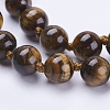 Natural Tiger Eye Beaded Necklaces NJEW-P202-36-A31-2